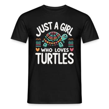 Tortue Tortue De Mer Tortue Animal - T-shirt homme - noir - Devant - AI Model Male 178 light (178cm)