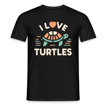 Tortue Tortue De Mer Tortue Animal - T-shirt homme - noir - Devant - AI Model Male 178 light (178cm)