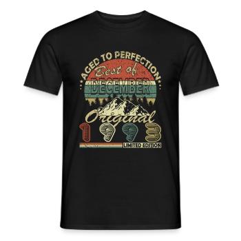 30. Geburtstag Jahrgang Dezember 1993 Original 199 - Männer T-Shirt - Schwarz - Vorne - AI Model Male 178 light (178cm)