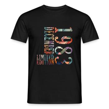 40. Geburtstag Jahrgang Dezember 1983 Original 198 - Männer T-Shirt - Schwarz - Vorne - AI Model Male 178 light (178cm)