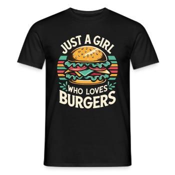 Burger Fast Food Hamburger Cheesburger Burgers - Männer T-Shirt - Schwarz - Vorne - AI Model Male 178 light (178cm)