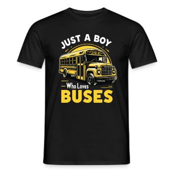 Bus Busfahrer Schulbus - Männer T-Shirt - Schwarz - Vorne - AI Model Male 178 light (178cm)