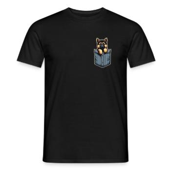 Berger Allemand Malinois - T-shirt homme - noir - Devant - AI Model Male 178 light (178cm)