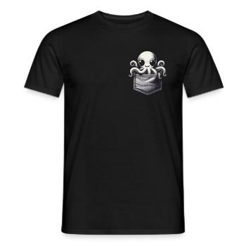 Octopus Octopus Octopus Cuttlefish Animal - Men's T-Shirt - black - Front - AI Model Male 178 light (178cm)