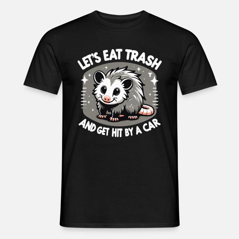 Opossum Possum Tier - Männer T-Shirt - Schwarz
