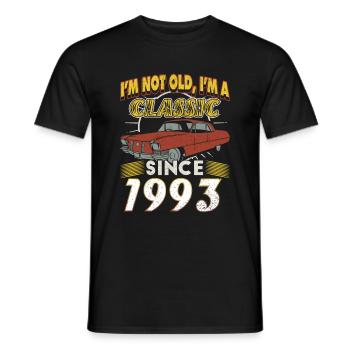 Vintage 1993 30th Birthday Gift Men's - Men's T-Shirt - black - Front - AI Model Male 178 light (178cm)