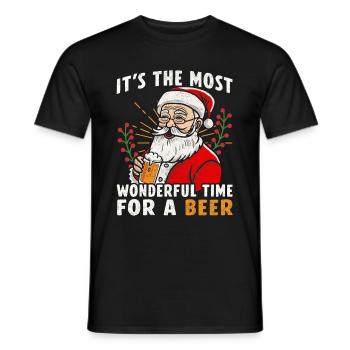 Beery Noël Bière et Noël - T-shirt homme - noir - Devant - AI Model Male 178 light (178cm)