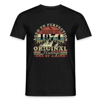 50. Geburtstag Jahrgang 1974 50 Jahre - Männer T-Shirt - Schwarz - Vorne - AI Model Male 178 light (178cm)