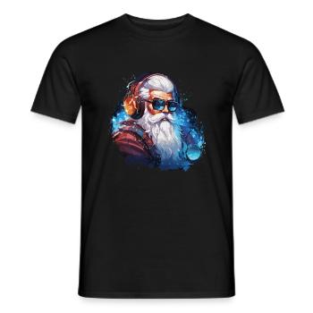Futur casque du Père Noël - T-shirt homme - noir - Devant - AI Model Male 178 light (178cm)