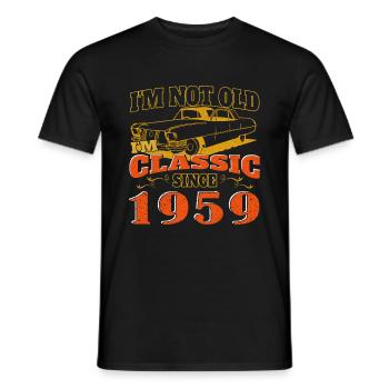 Oldtimer Baujahr 1959 Jahrgang Geburtstag Geschenk - Männer T-Shirt - Schwarz - Vorne - AI Model Male 178 light (178cm)