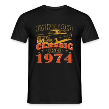 Vintage 1974 50th Birthday Gift Mens - Men's T-Shirt - black - Front - AI Model Male 178 light (178cm)