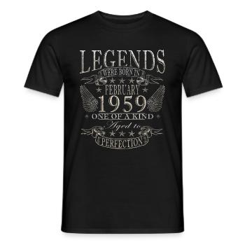 Vintage Made In 1959 65 ans d’être génial - T-shirt homme - noir - Devant - AI Model Male 178 light (178cm)