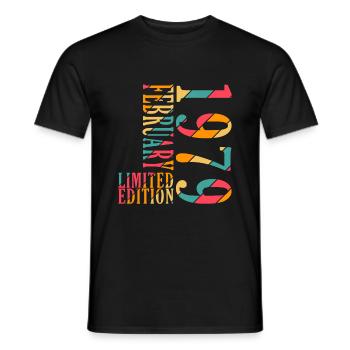 Februar 1979 Jubiläum 1979 Legenden Februar - Männer T-Shirt - Schwarz - Vorne - AI Model Male 178 light (178cm)