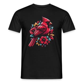 Cardinal Rouge Cardinal Oiseau Rouge Cardinal - T-shirt homme - noir - Devant - AI Model Male 178 light (178cm)