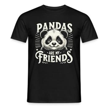 Panda Bear Panda Animal Pandas - Men's T-Shirt - black - Front - AI Model Male 178 light (178cm)