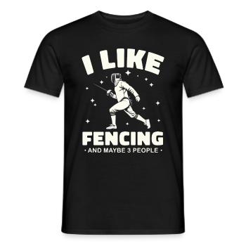 Escrimeur - T-shirt homme - noir - Devant - AI Model Male 178 light (178cm)