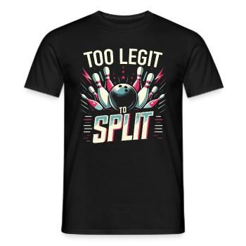 Bowling Bowler Pin Ball Bowling Ball - T-shirt homme - noir - Devant - AI Model Male 178 light (178cm)