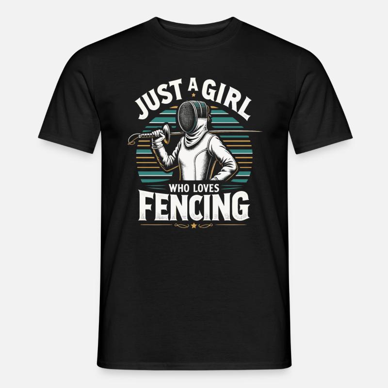 Fechten Fechter - Männer T-Shirt - Schwarz