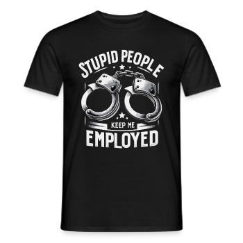 Agent correctionnel Gardien Agent correctionnel - T-shirt homme - noir - Devant - AI Model Male 178 light (178cm)