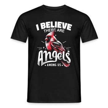 Cardinal Rouge Cardinal Oiseau Rouge Cardinal - T-shirt homme - noir - Devant - AI Model Male 178 light (178cm)