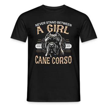 Cane Corso Hund - Männer T-Shirt - Schwarz - Vorne - AI Model Male 178 light (178cm)