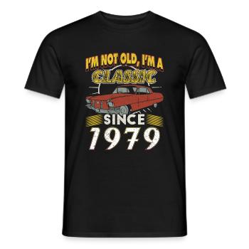 Vintage 1979 Vintage né cadeau d’anniversaire - T-shirt homme - noir - Devant - AI Model Male 178 light (178cm)