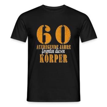 60. Geburtstag 60 Jahre Mann Frau Vintage - Männer T-Shirt - Schwarz - Vorne - AI Model Male 178 light (178cm)