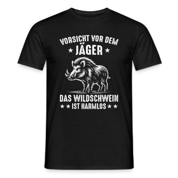 Jäger Jagd Jagen Jagdbekleidung - Männer T-Shirt - Schwarz - Vorne - AI Model Male 178 light (178cm)