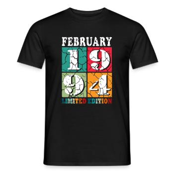 30.Geburtstag Awesome since Februar Jahrgang 1994 - Männer T-Shirt - Schwarz - Vorne - AI Model Male 178 light (178cm)