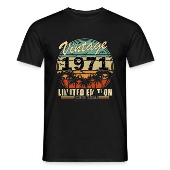 1971 - Fantastique depuis 1971 - Né en 1971 - T-shirt homme - noir - Devant - AI Model Male 178 light (178cm)