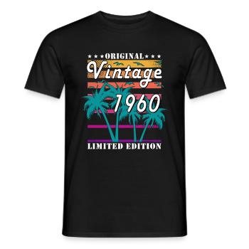 Années 1960 - T-shirt homme - noir - Devant - AI Model Male 178 light (178cm)