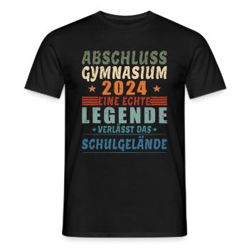 Abschluss Gymnasium 2024 - Männer T-Shirt - Schwarz - Vorne - AI Model Male 178 light (178cm)