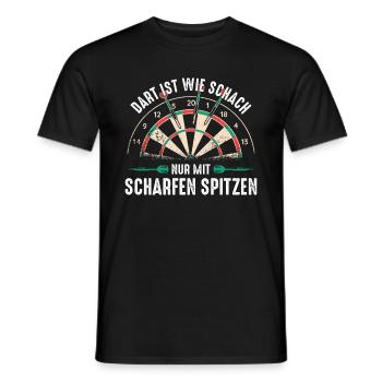 Fléchettes Fléchettes Joueur de fléchettes Fléchettes Sport - T-shirt homme - noir - Devant - AI Model Male 178 light (178cm)