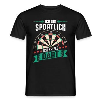 Fléchettes Fléchettes Joueur de fléchettes Fléchettes Sport - T-shirt homme - noir - Devant - AI Model Male 178 light (178cm)