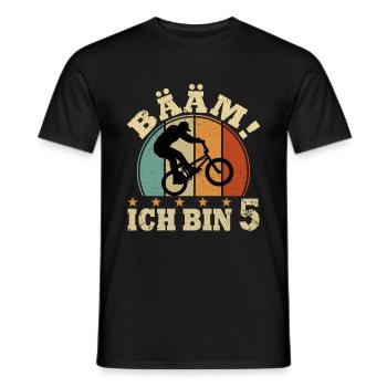5. Geburtstag Bmx 5 Jahre Geschenk - Männer T-Shirt - Schwarz - Vorne - AI Model Male 178 light (178cm)