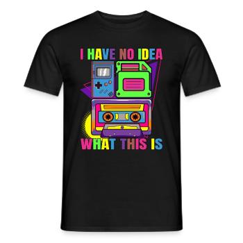 90s Kid Generation Game Boy - Men's T-Shirt - black - Front - AI Model Male 178 light (178cm)