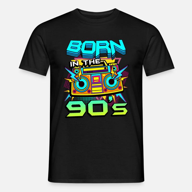 1990iger Sprüche 90s Geschenksidee - Männer T-Shirt - Schwarz