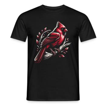 Cardinal Rouge Cardinal Oiseau Rouge Cardinal - T-shirt homme - noir - Devant - AI Model Male 178 light (178cm)
