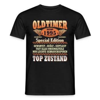 Vintage 1995 Geburtstagsgeschenk 1995 Baujahr - Männer T-Shirt - Schwarz - Vorne - AI Model Male 178 light (178cm)