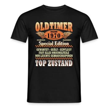 Vintage 1970 Geburtstagsgeschenk 1970 Baujahr - Männer T-Shirt - Schwarz - Vorne - AI Model Male 178 light (178cm)