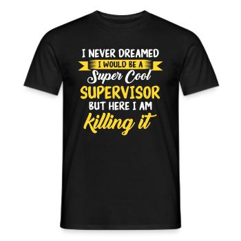 Profession de superviseur - T-shirt homme - noir - Devant - AI Model Male 178 light (178cm)