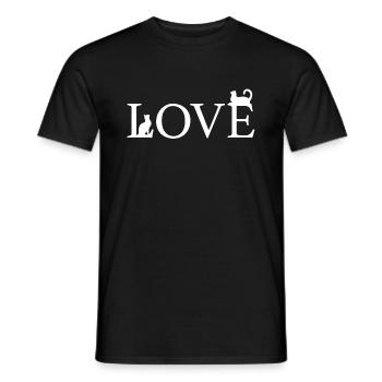 Chat, Amoureux Des Chats, Propriétaire De Chat, Chaton - T-shirt homme - noir - Devant - AI Model Male 178 light (178cm)