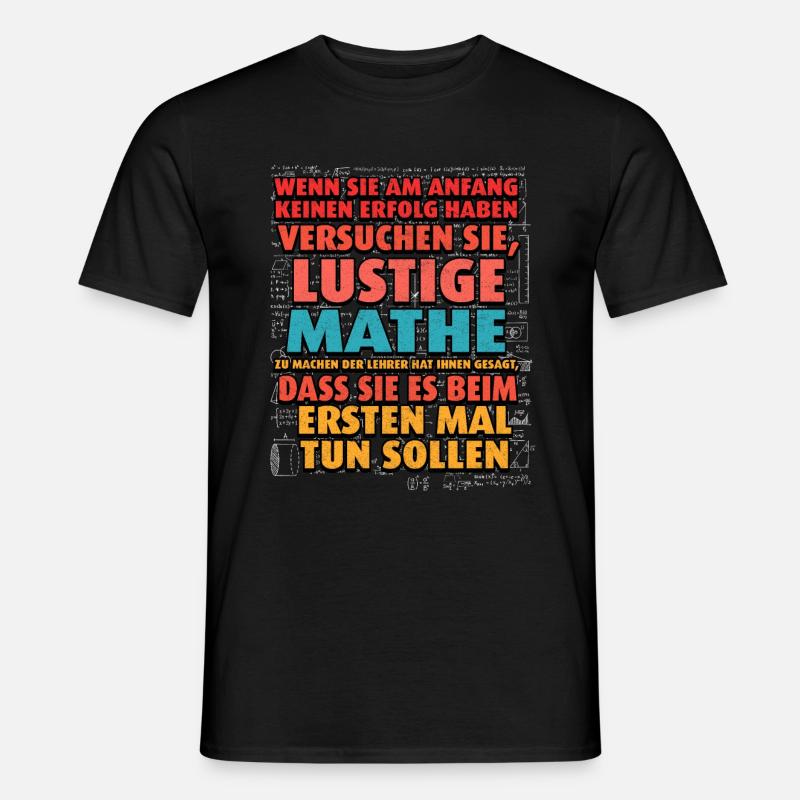 Mathe Mathematik Lehrer Rechner - Männer T-Shirt - Schwarz