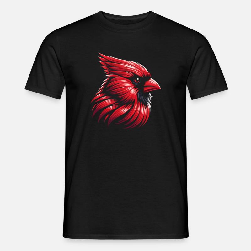 Kardinal Rotkardinal Vogel Roter Kardinal - Männer T-Shirt - Schwarz