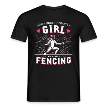 Escrimeur - T-shirt homme - noir - Devant - AI Model Male 178 light (178cm)