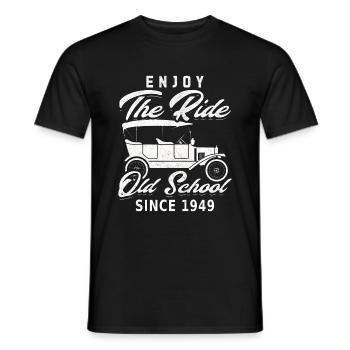 Old School 1949 - Né en 1949 - T-shirt homme - noir - Devant - AI Model Male 178 light (178cm)