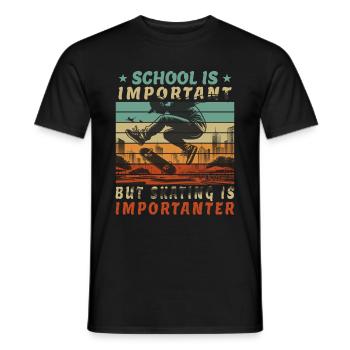 Student Skateboarder - Skateboard as Education - Men's T-Shirt - black - Front - AI Model Male 178 light (178cm)