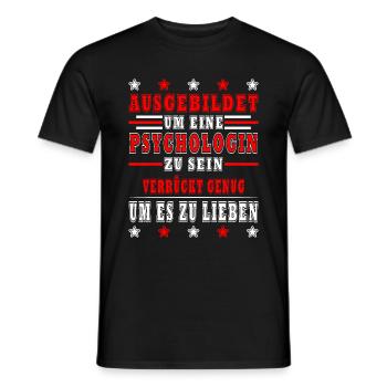 Psychologe Therapeut Therapie Psychologin Beruf - Männer T-Shirt - Schwarz - Vorne - AI Model Male 178 light (178cm)
