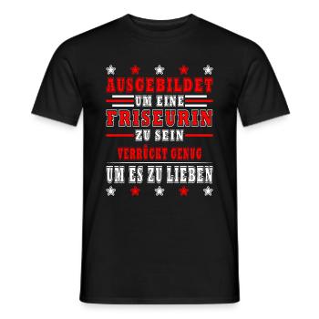 Friseurin Friseur Frisörin Friseuse Spruch Motiv - Männer T-Shirt - Schwarz - Vorne - AI Model Male 178 light (178cm)