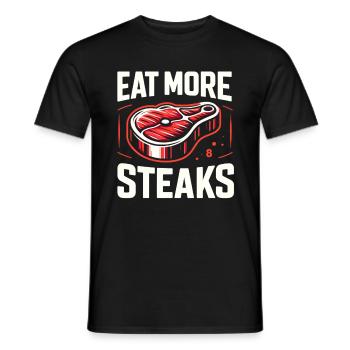 Steak Meat Grilling - Men's T-Shirt - black - Front - AI Model Male 178 light (178cm)